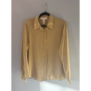 Jones New York 100% silk green blouse, women’s size 10